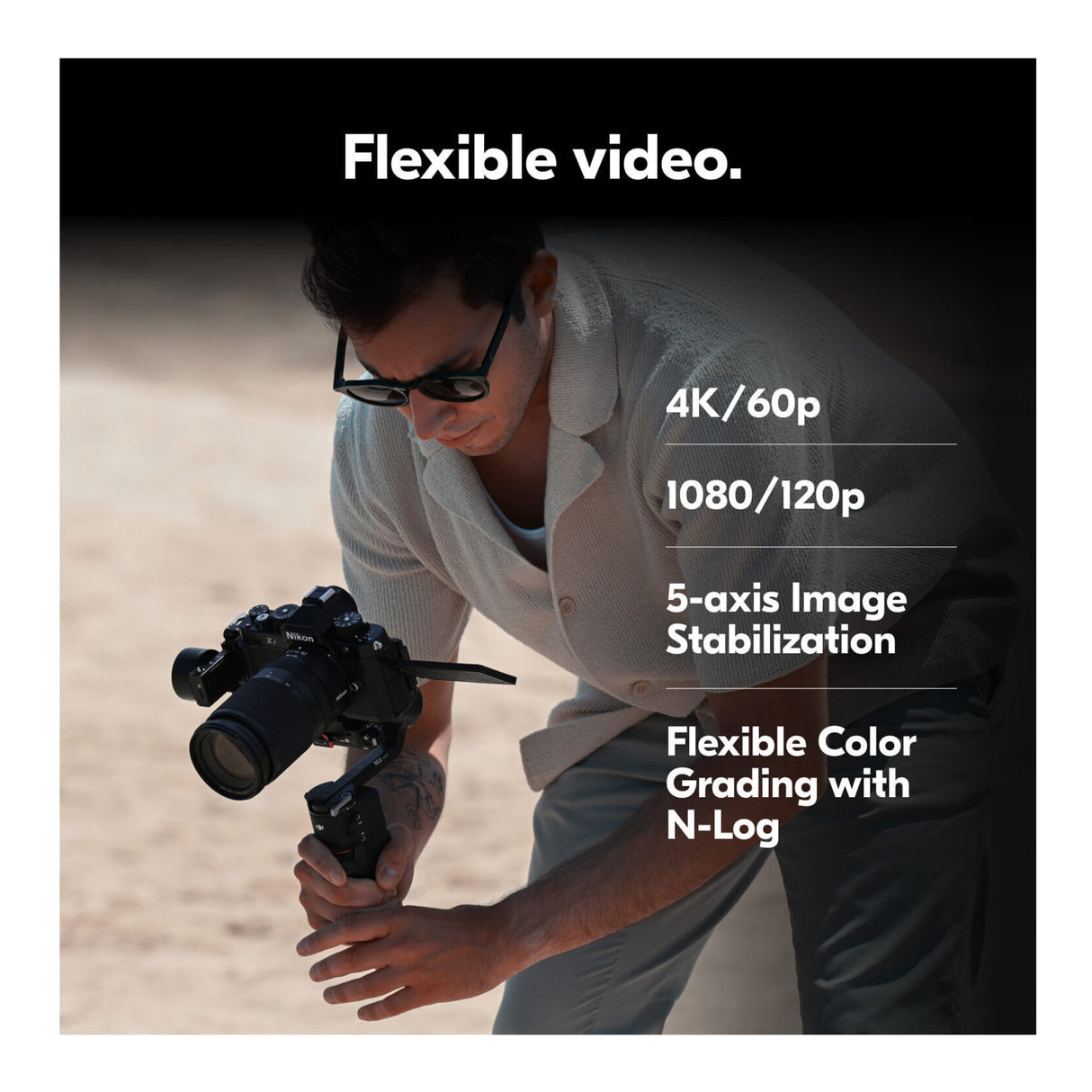 Nikon Zf Mirrorless Camera - 24.5MP, 4K UHD Video with Dual Card Slots (Silver)