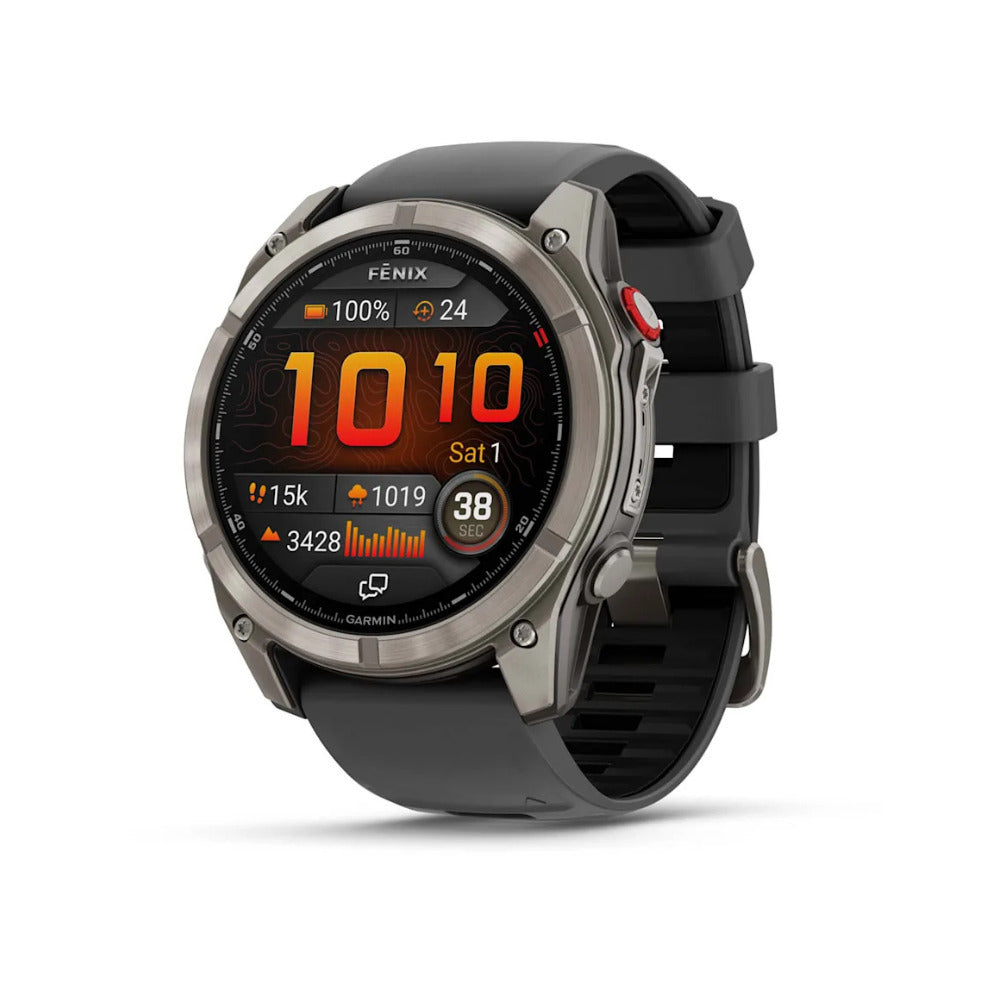 Garmin Fnix 8 Pro 51 mm AMOLED GPS Smartwatch (Titanium Graphite/Black Band)
