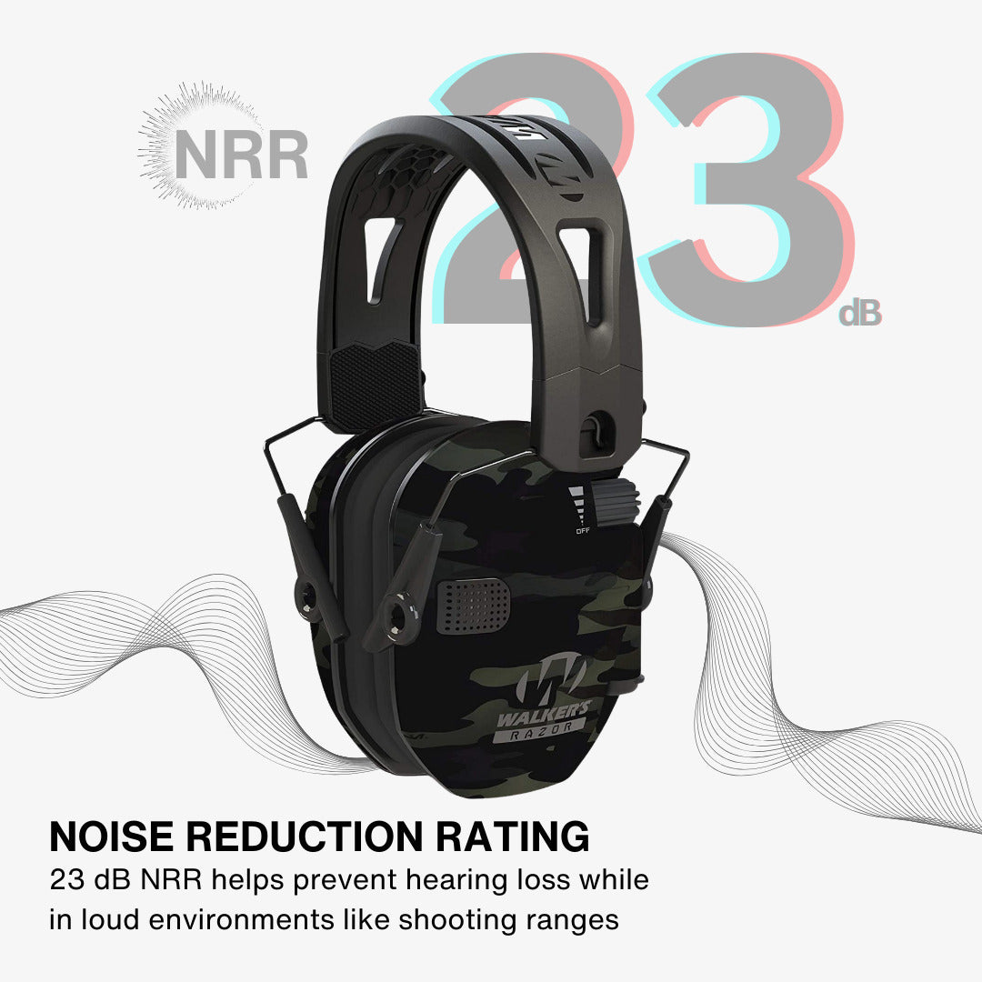 Walkers Razor Walkie Talkie with Razor Tacti-Grip with Rubber Headband Bundle