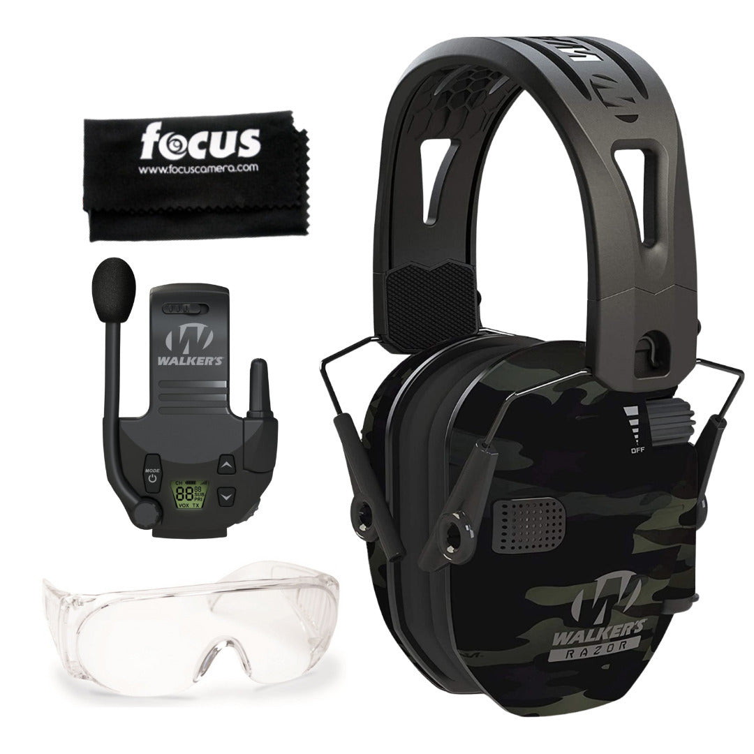 Walkers Razor Tacti-Grip Ear Muffs (Multicam Gray Camo) Bundle