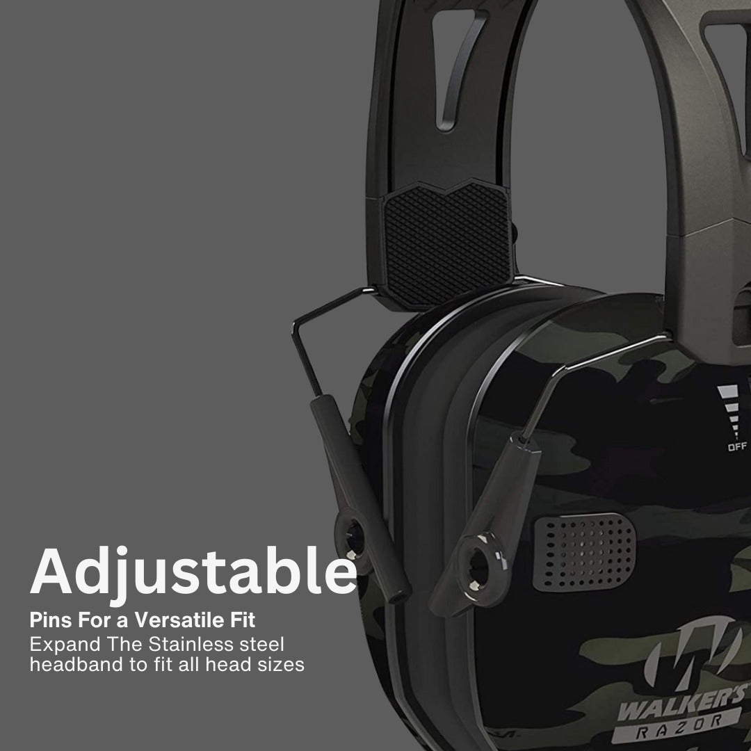 Walkers Razor Tacti-Grip Ear Muffs (Multicam Gray Camo) Bundle