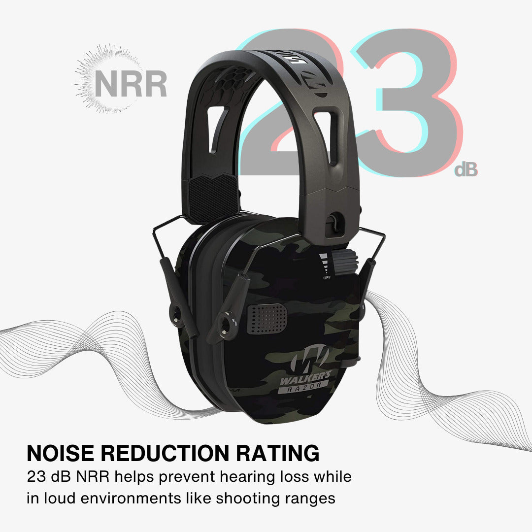 Walkers Razor Tacti-Grip Ear Muffs (Multicam Gray Camo) Bundle