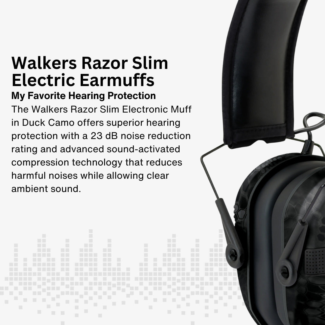 Walkers Razor Patriot Electronic Ear Muff (Kryptek Camo 2-Pack) Bundle