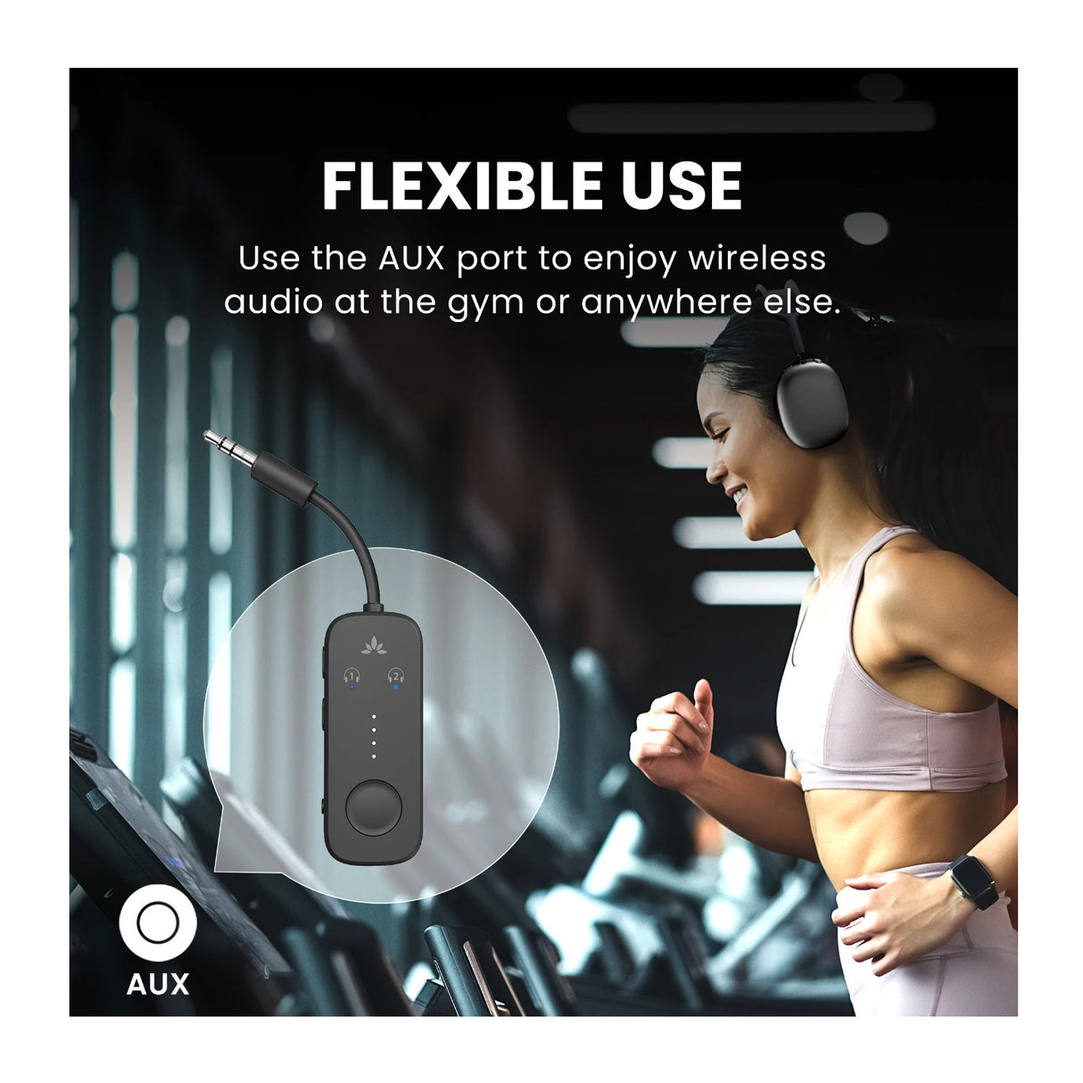 Avantree Relay Premium Bluetooth 5.3 Transmitter with aptX Adaptive (Black)