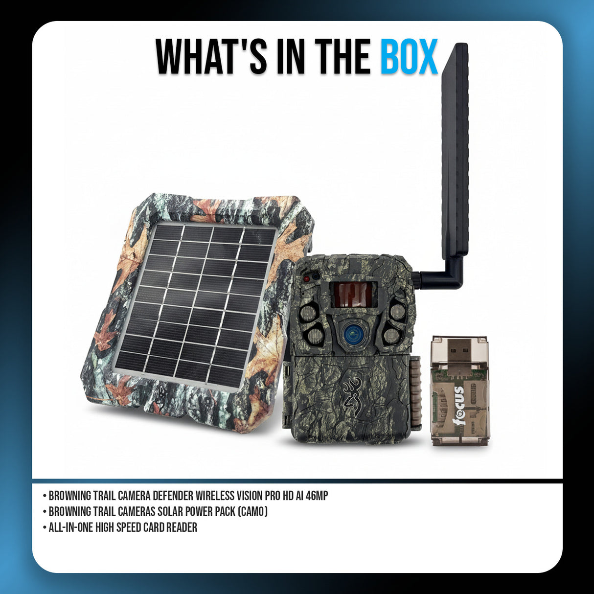 Browning Trail Camera - Defender Wireless Vision Pro HD AI 46MP Bundle