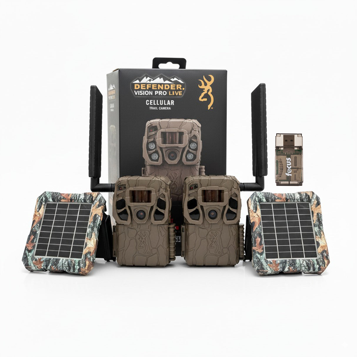 Browning Trail Camera Defender Wireless Vision Pro HD Livestream (2-Pack) Bundle
