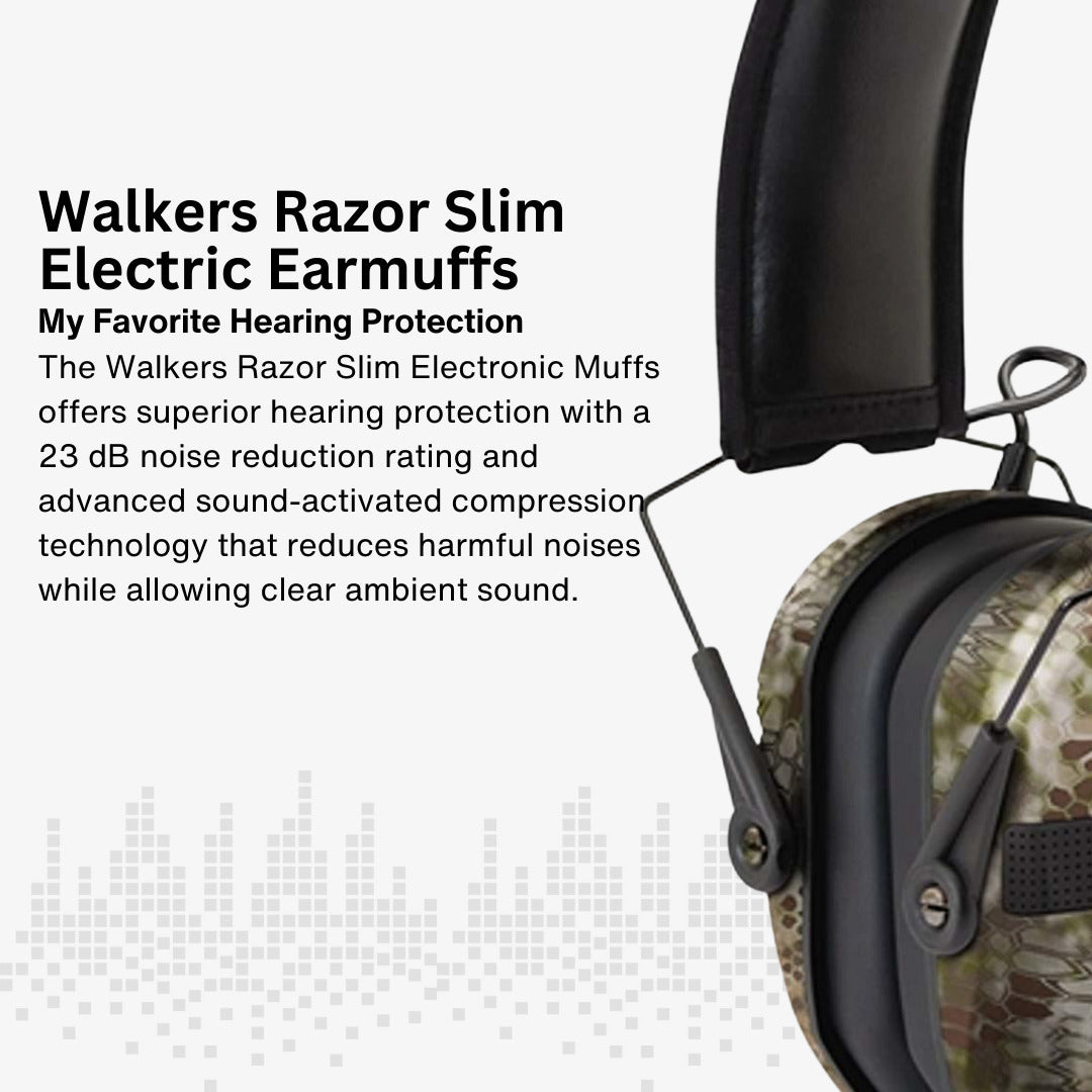 Walker's Razor Walkie Talkie Bundle with Ear Muff (Kryptek Camo) and Accessories