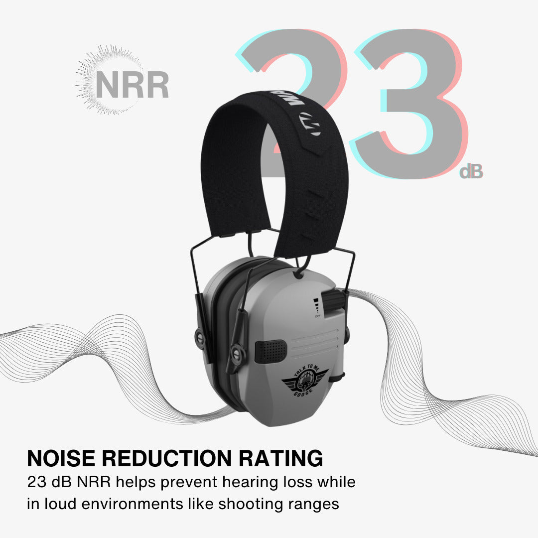 Walker's Razor Slim Electronic Muff (Gray, 2-Pack) Bundle with Accessories