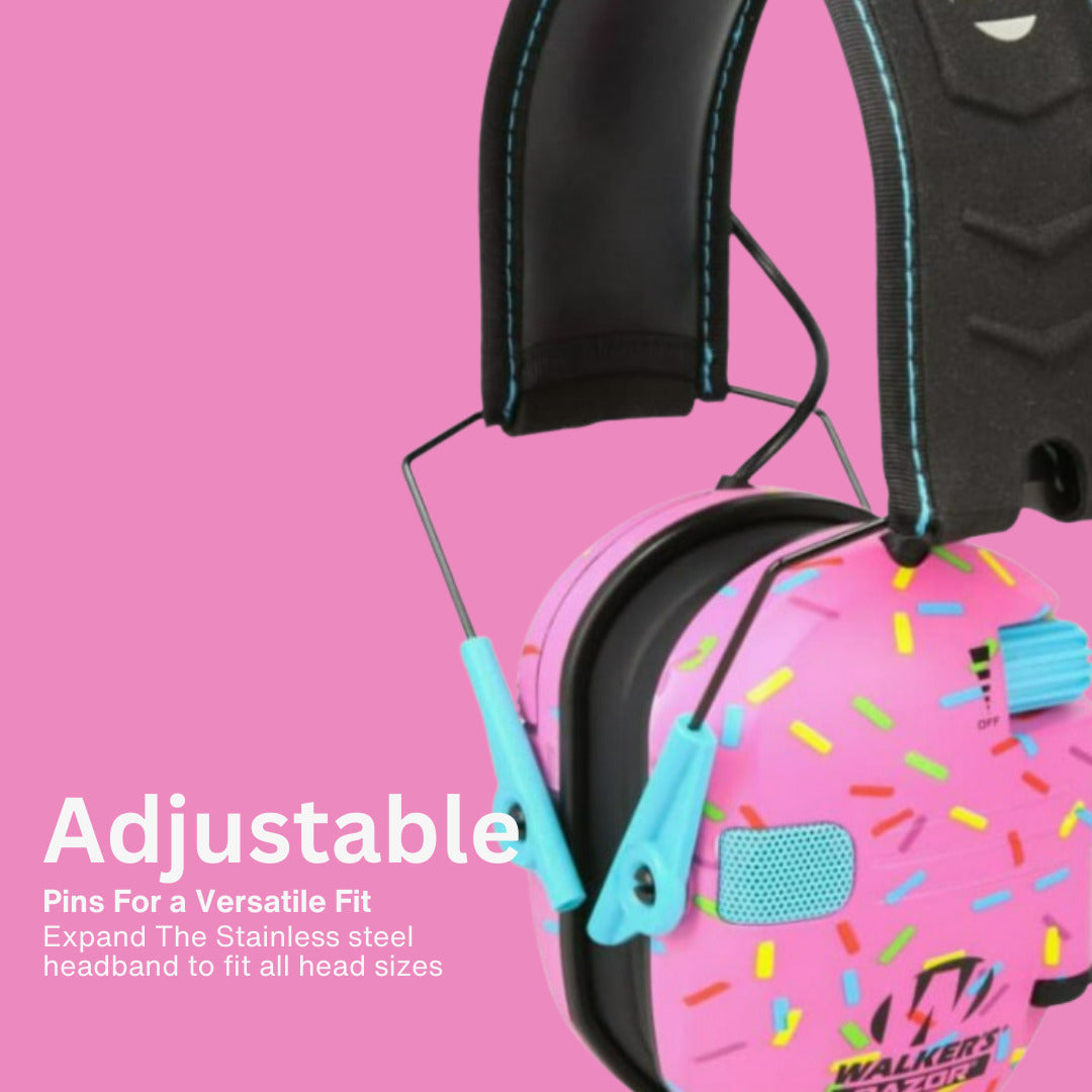 Walker's Razor Slim Electronic Muff (Pink, 2-Pack) Bundle with Accessories