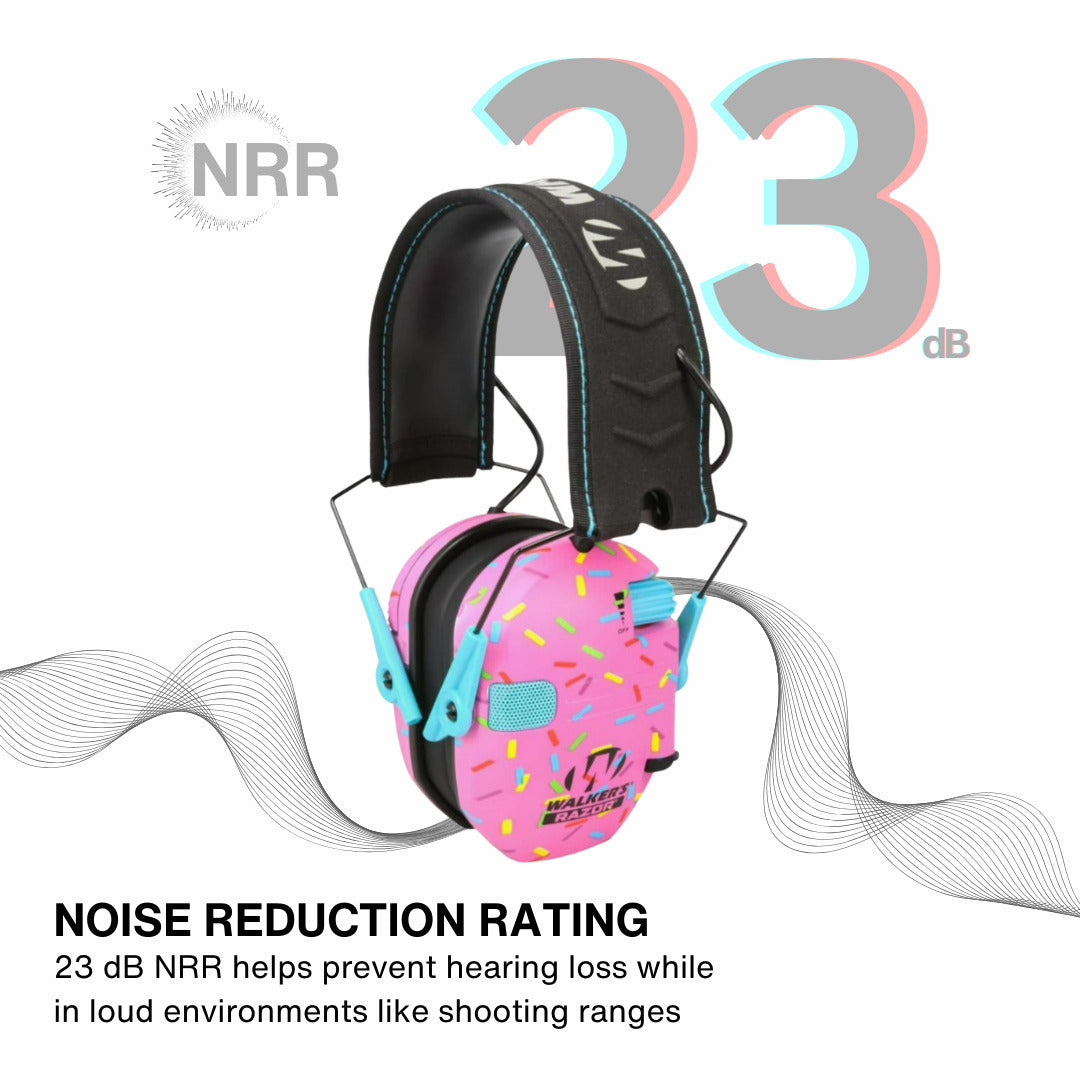 Walker's Razor Slim Electronic Muff (Pink, 2-Pack) Bundle with Accessories