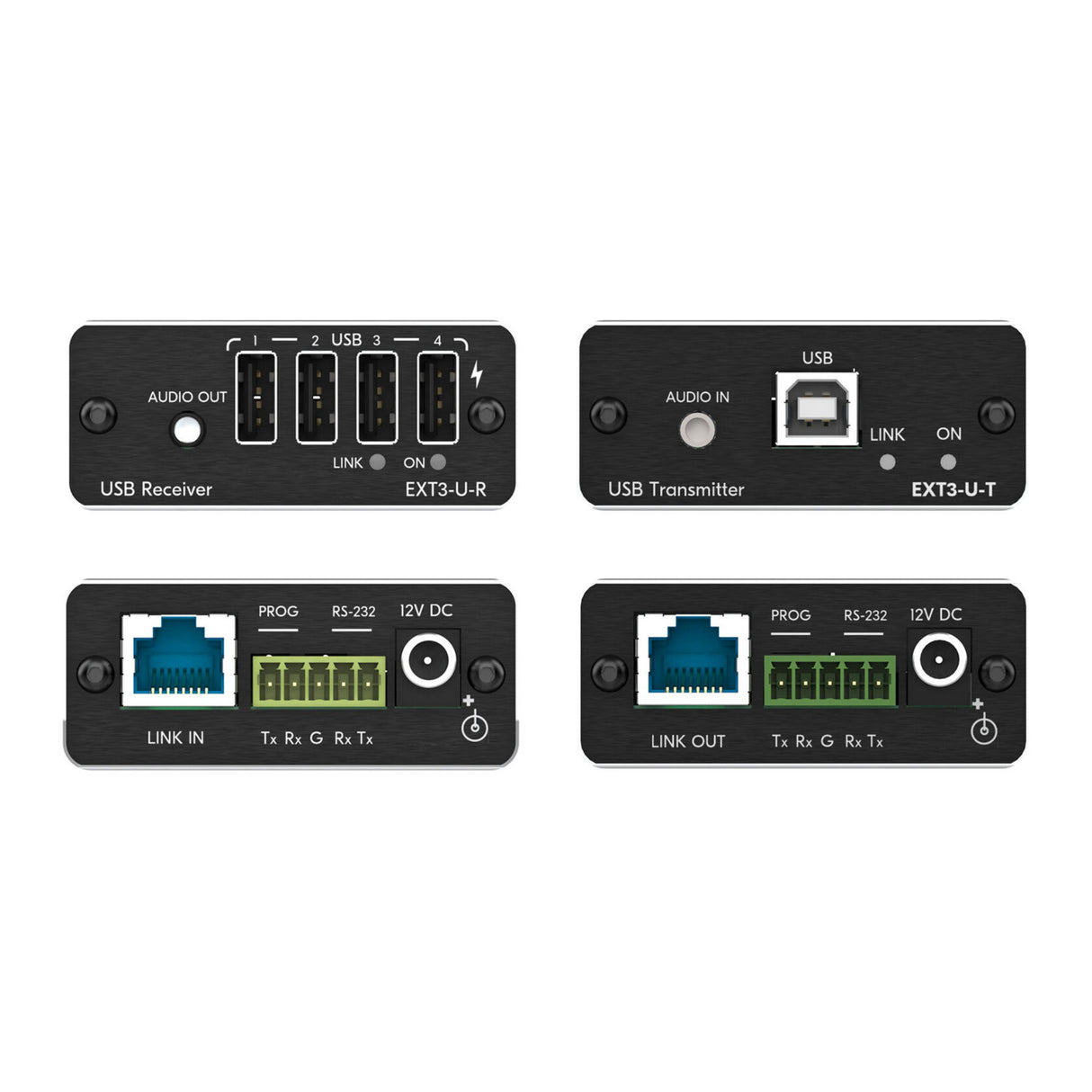 Kramer EXT3-U-KIT USB 2.0 PoC Extender Up to 330 Feet with Audio RS-232 Support