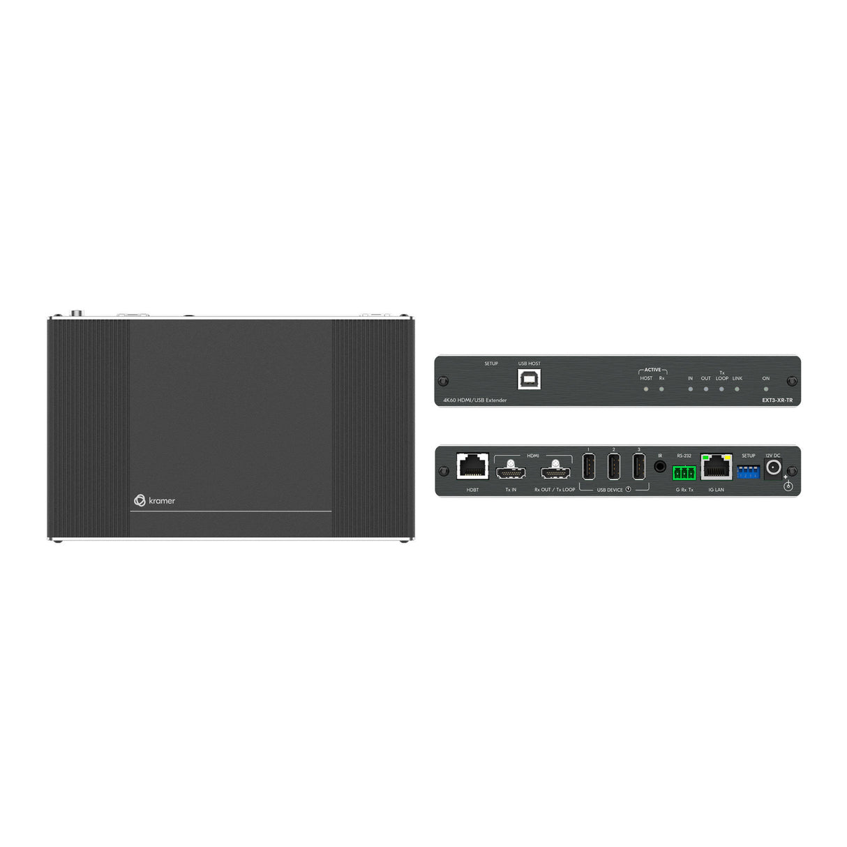 Kramer EXT3-XR-TR 4K60 4:4:4 HDMI Extender HDBaseT 3.0 Video USB Ethernet RS-232 IR