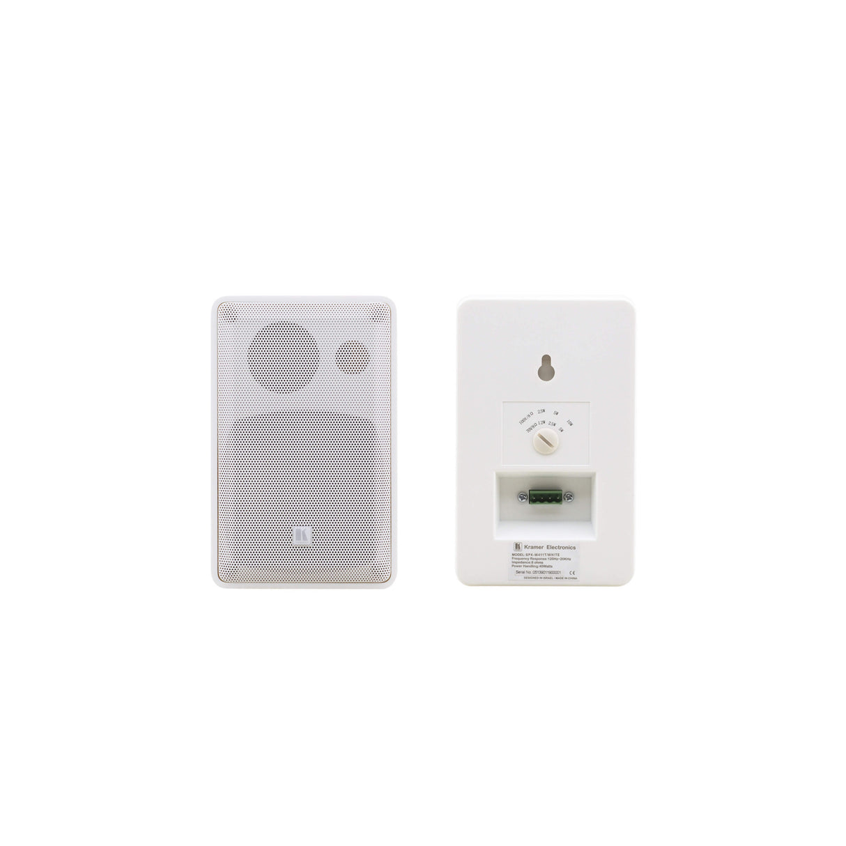 Kramer Galil 4-O 4-Inch Two Way On-Wall Speakers (Pair, White)