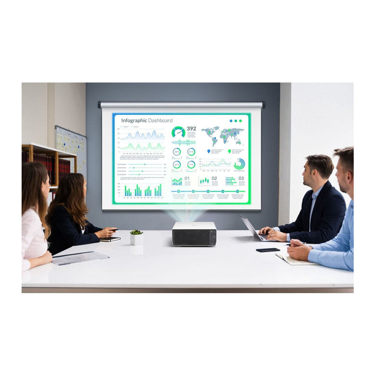 LG ProBeam BU53RG 5000-Lumen XPR UHD 4K Short-Throw Laser DLP Smart Projector