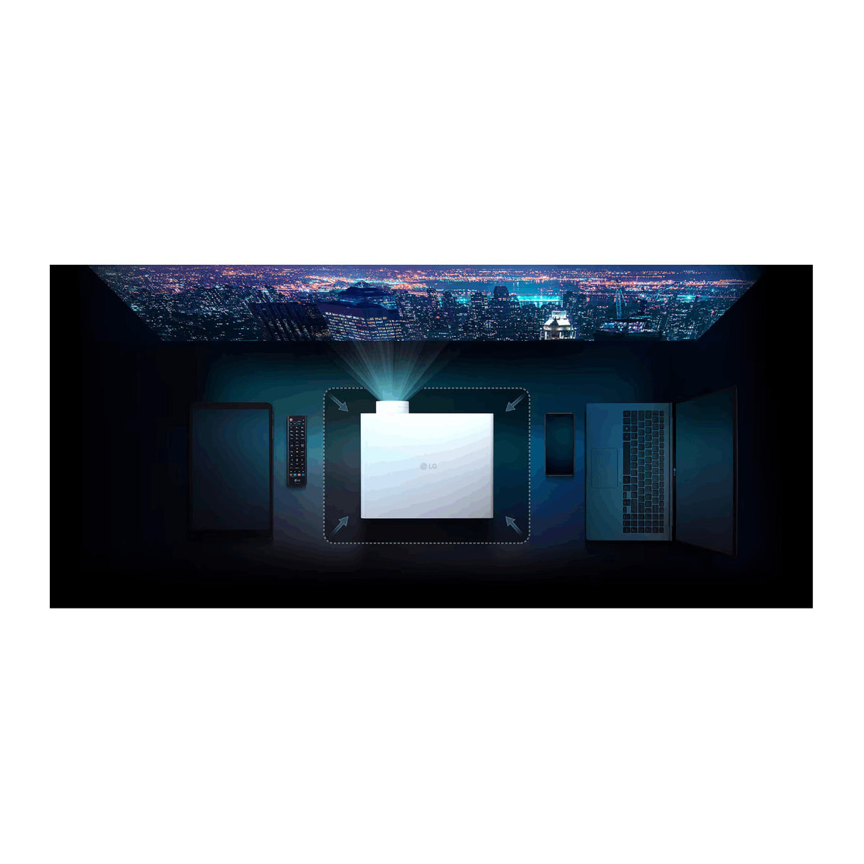 LG ProBeam BU53RG 5000-Lumen XPR UHD 4K Short-Throw Laser DLP Smart Projector