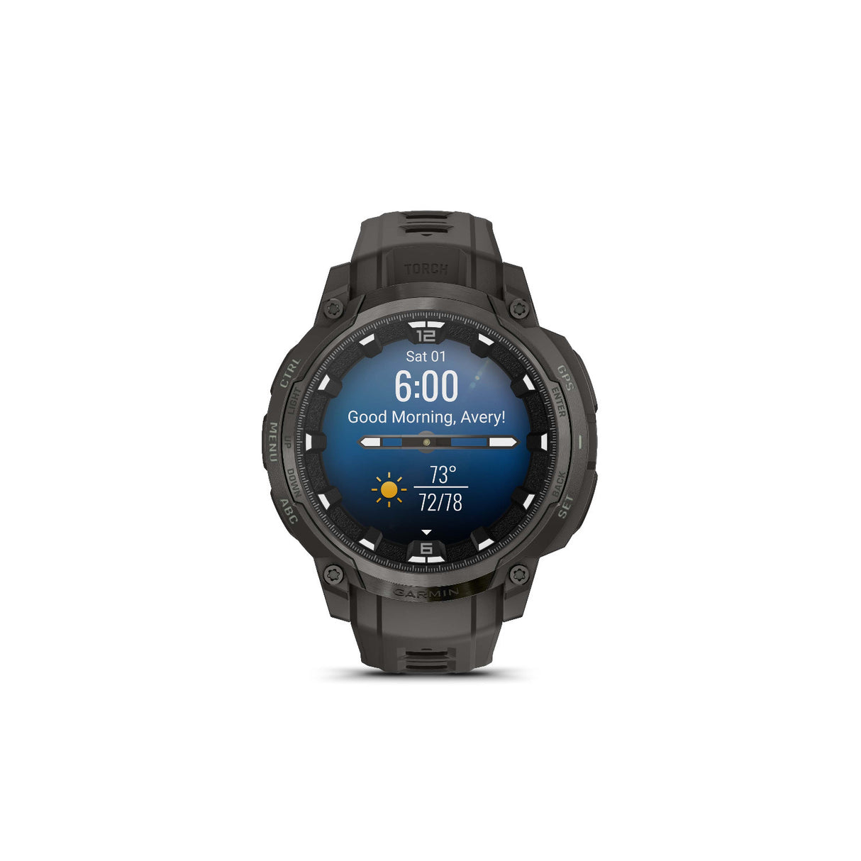 Garmin Instinct Crossover 1.2-Inch AMOLED GPS Smartwatch (Charcoal)