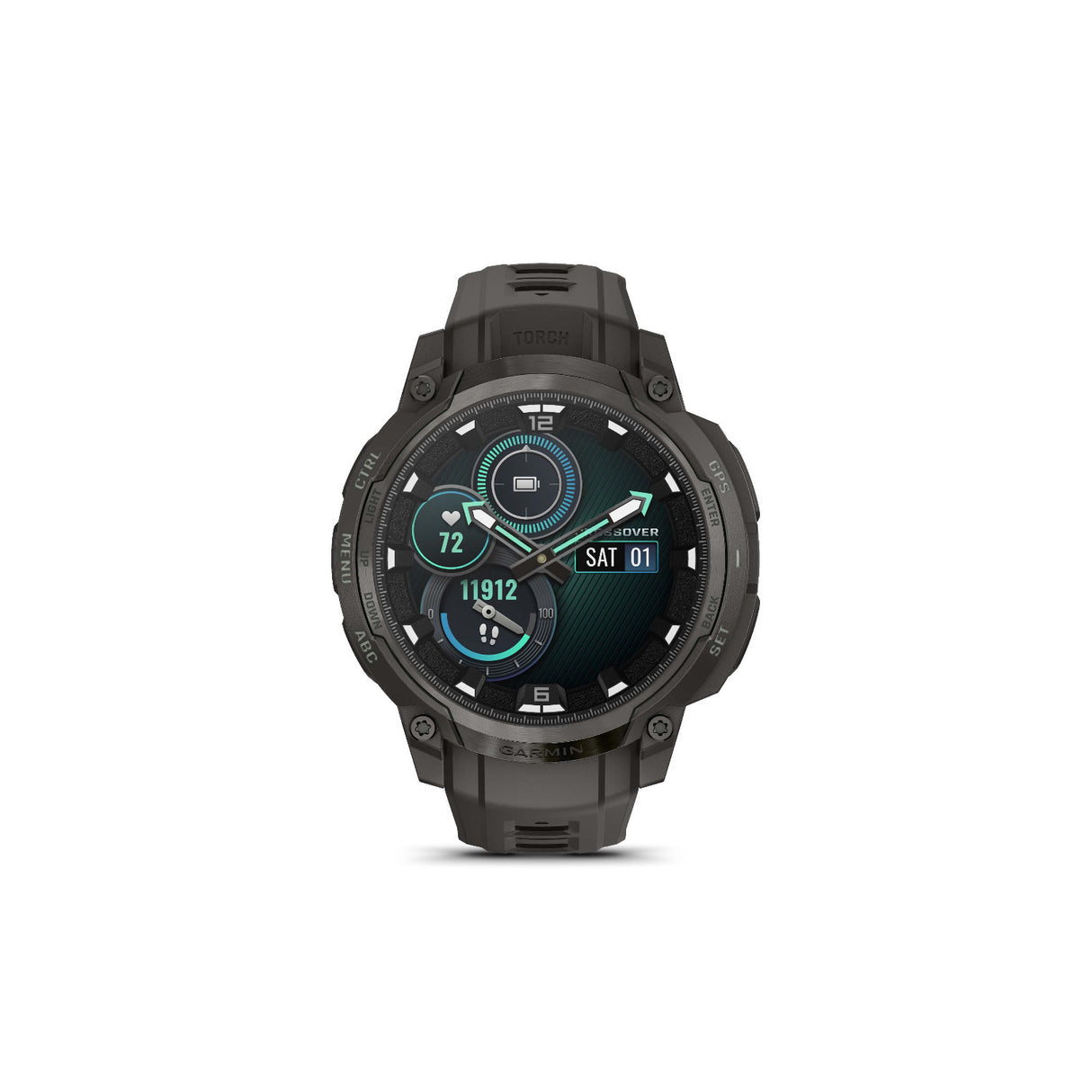 Garmin Instinct Crossover 1.2-Inch AMOLED GPS Smartwatch (Charcoal)