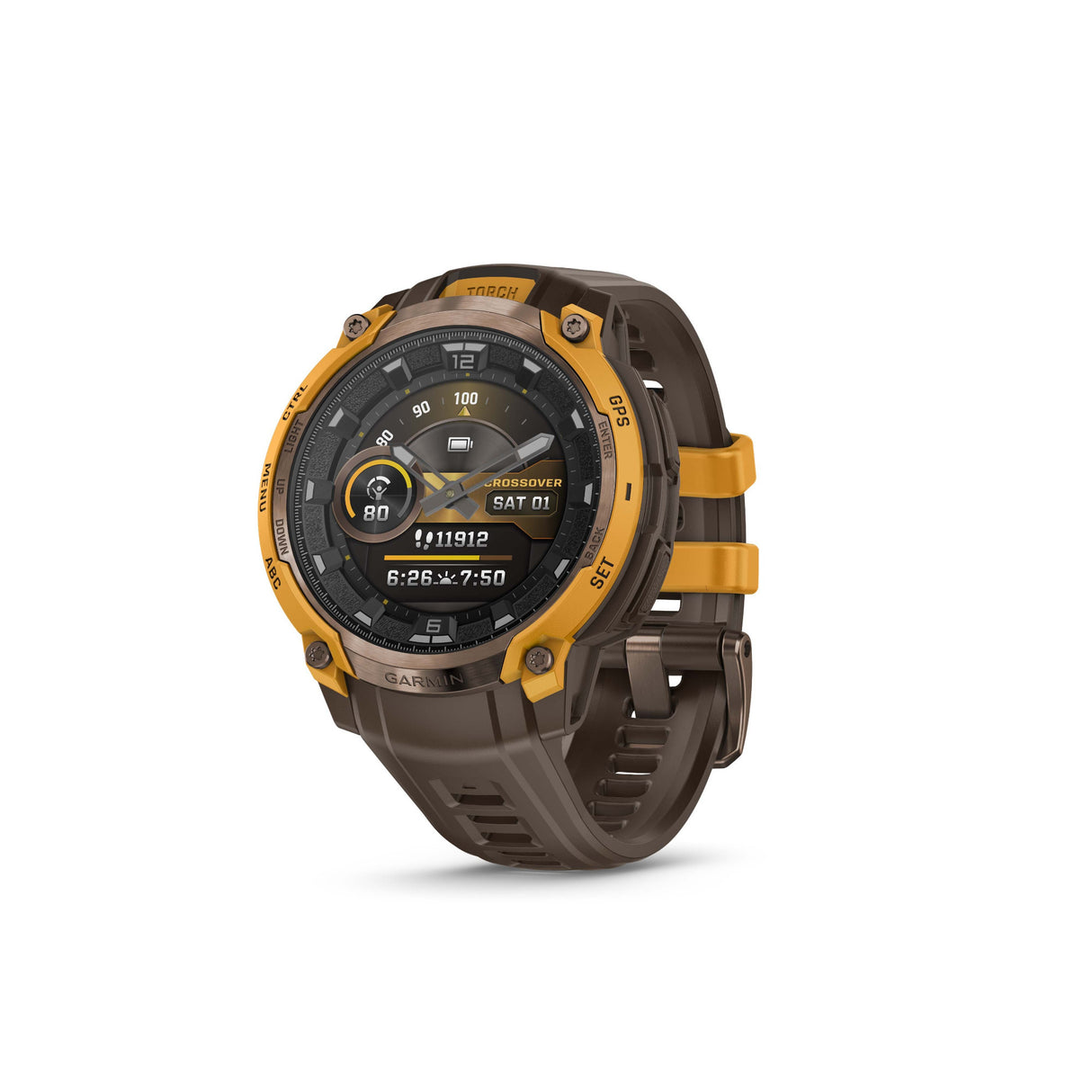 Garmin Instinct Crossover AMOLED GPS Smartwatch (Bronze/Sunburst)