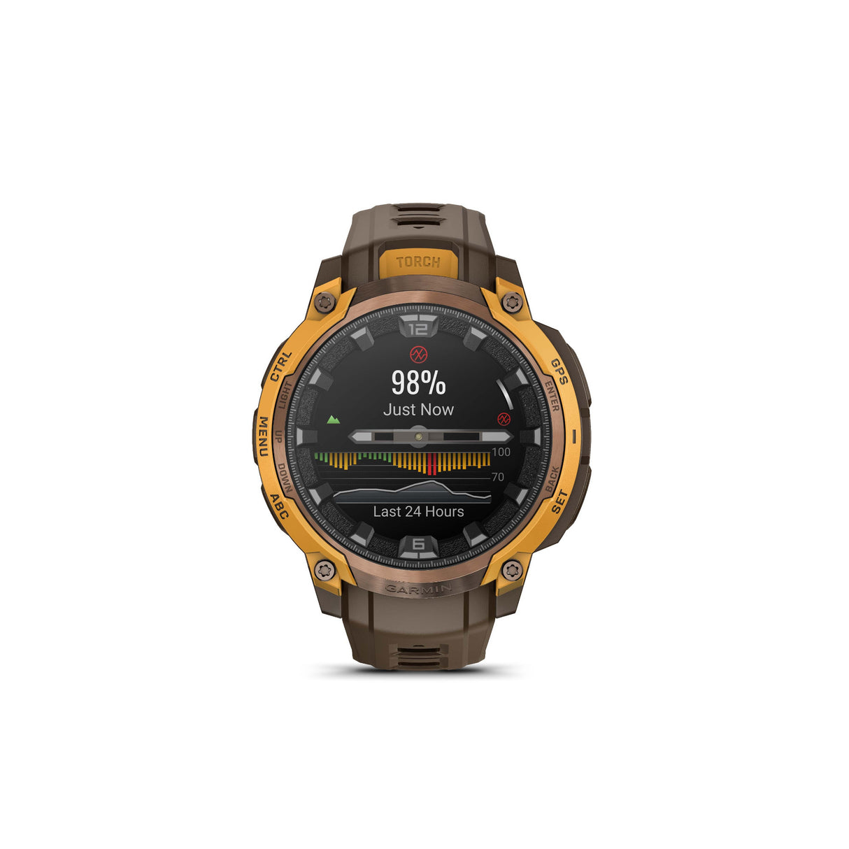 Garmin Instinct Crossover AMOLED GPS Smartwatch (Bronze/Sunburst)