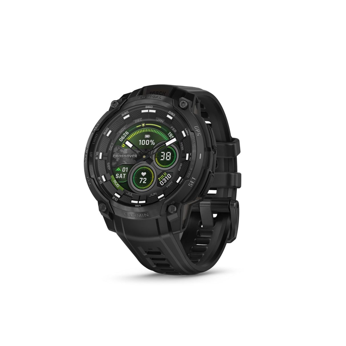 Garmin Instinct Crossover AMOLED Tactical Edition GPS Smartwatch (Black)