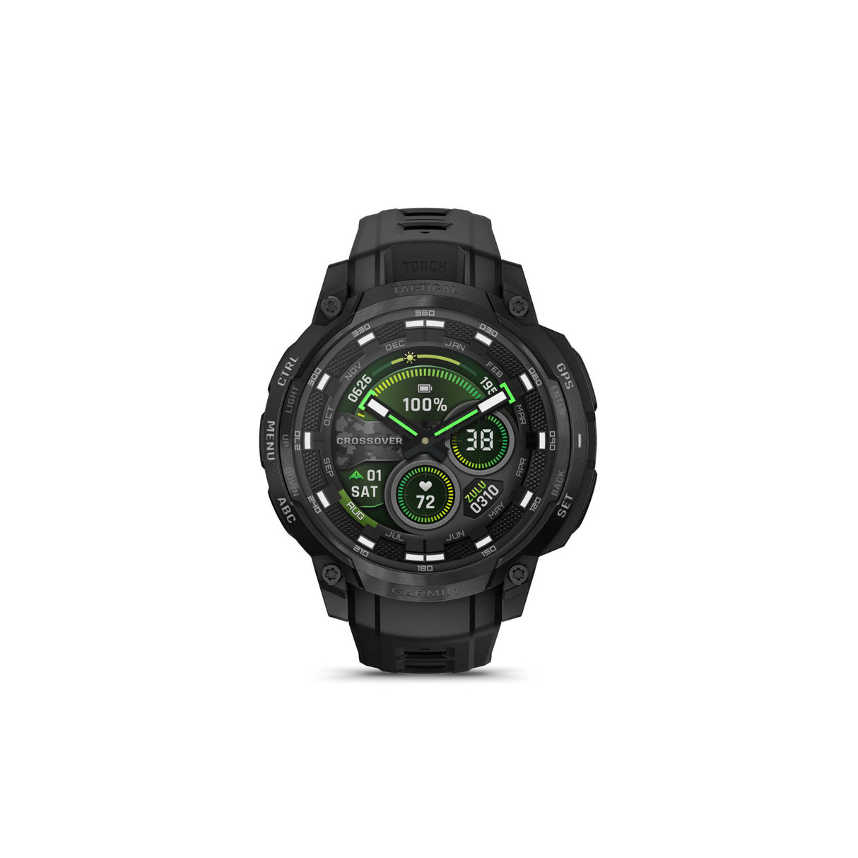 Garmin Instinct Crossover AMOLED Tactical Edition GPS Smartwatch (Black)