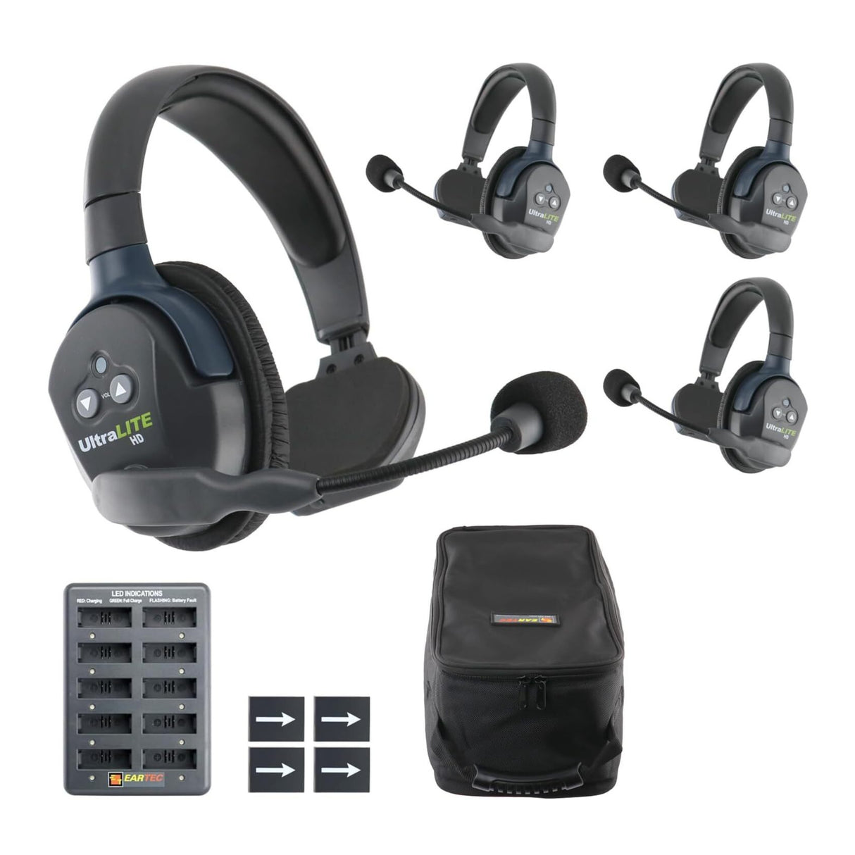 EARTEC UL4S Ultralite-HD 4-Person Wireless Intercom Headset Communication System