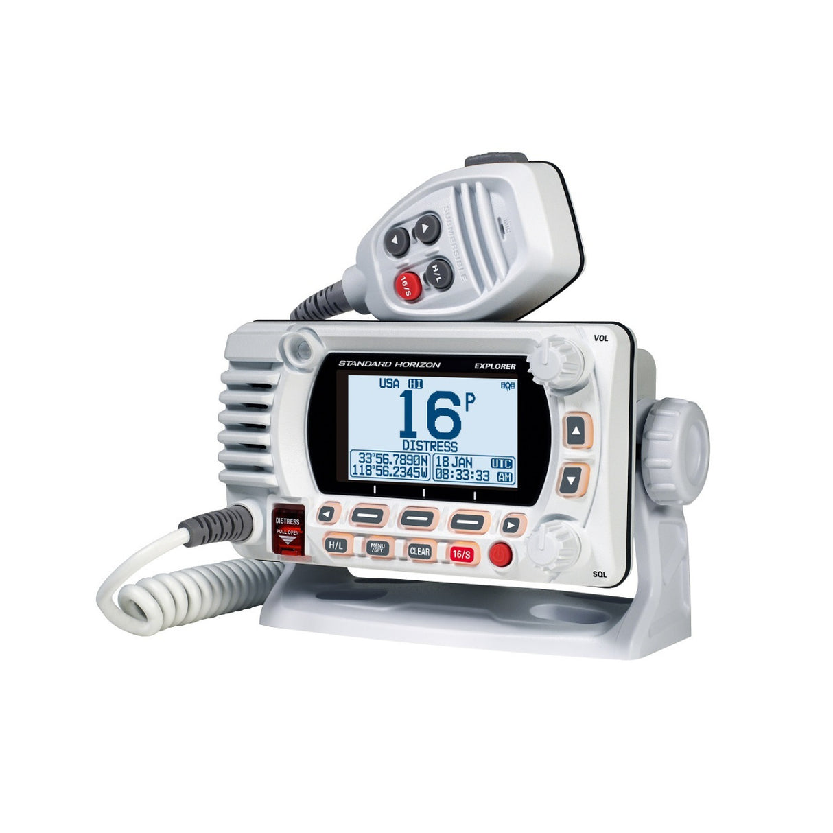 Standard Horizon GX1800GPS VHF Marine Radio with Built-in GPS (White)