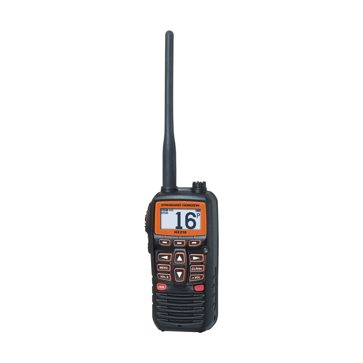 Standard Horizon HX210 Handheld VHF Radio with Water-Activated Strobe Light