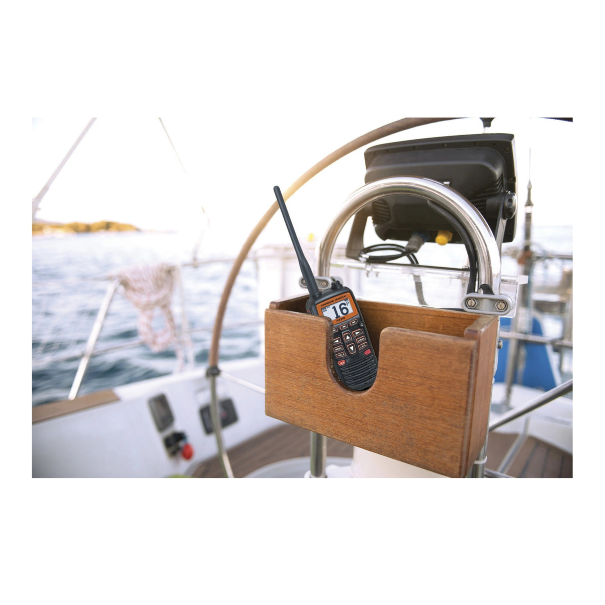 Standard Horizon HX210 Handheld VHF Radio with Water-Activated Strobe Light