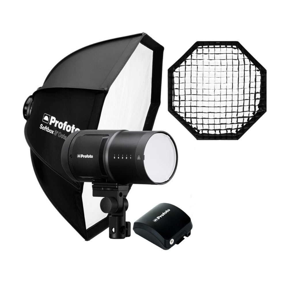 Profoto B20 Monolight with Softbox Battery and Profoto Softgrid 3-feet Bundle