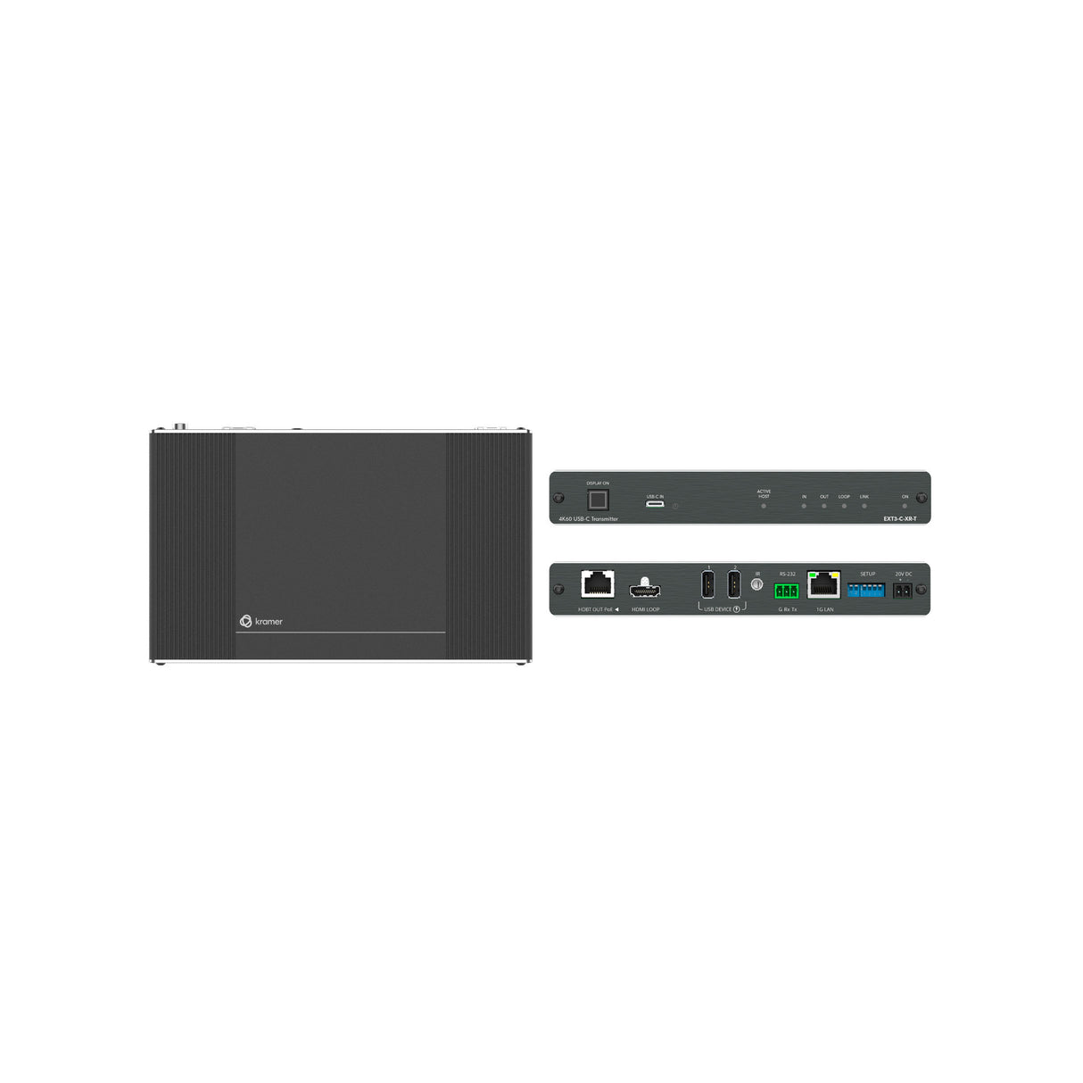 Kramer 4K60 4:4:4 USBC Transmitter with USB, Ethernet, RS232