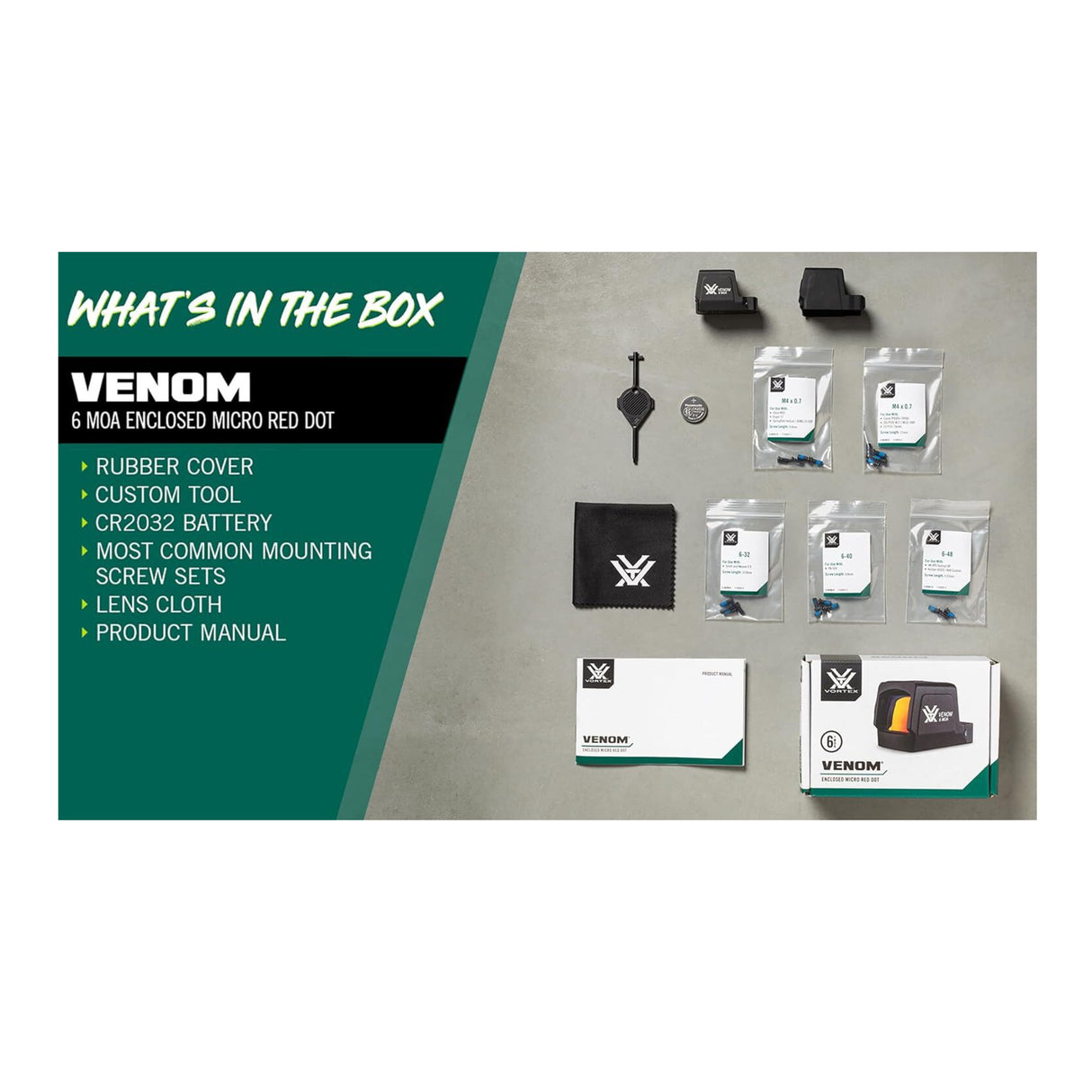 Vortex Optics Venom Enclosed Micro Red Dot 6 MOA - 6061 Aluminum Housing