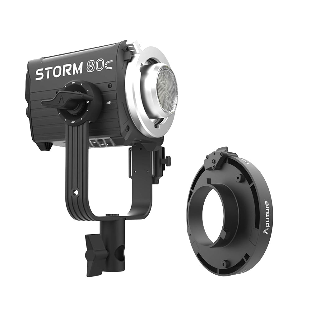 Aputure STORM 80c (Black) and Bowens Mount Adapter Bundle