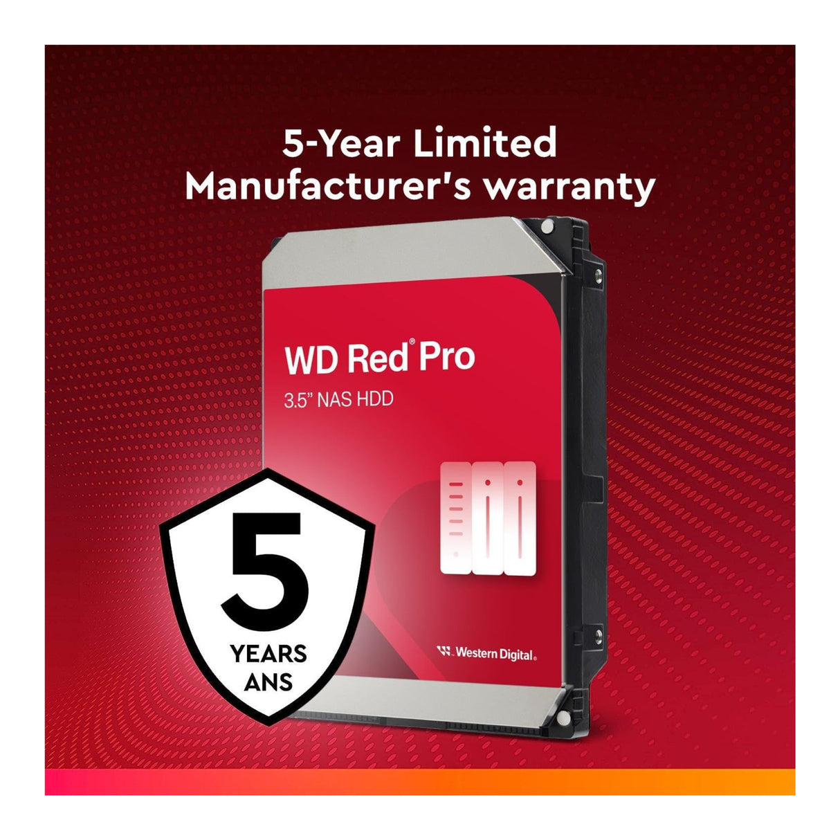 Western Digital 16TB WD Red Pro NAS Internal Hard Drive - 7200 RPM, SATA 6Gb/s