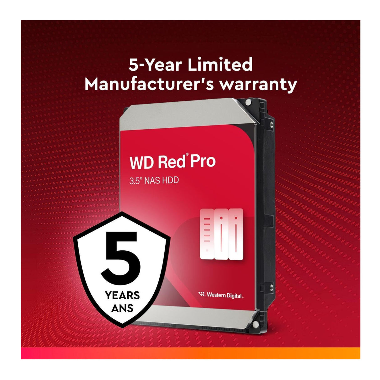 Western Digital 14TB WD Red Pro NAS Internal Hard Drive - 7200 RPM, SATA 6Gb/s