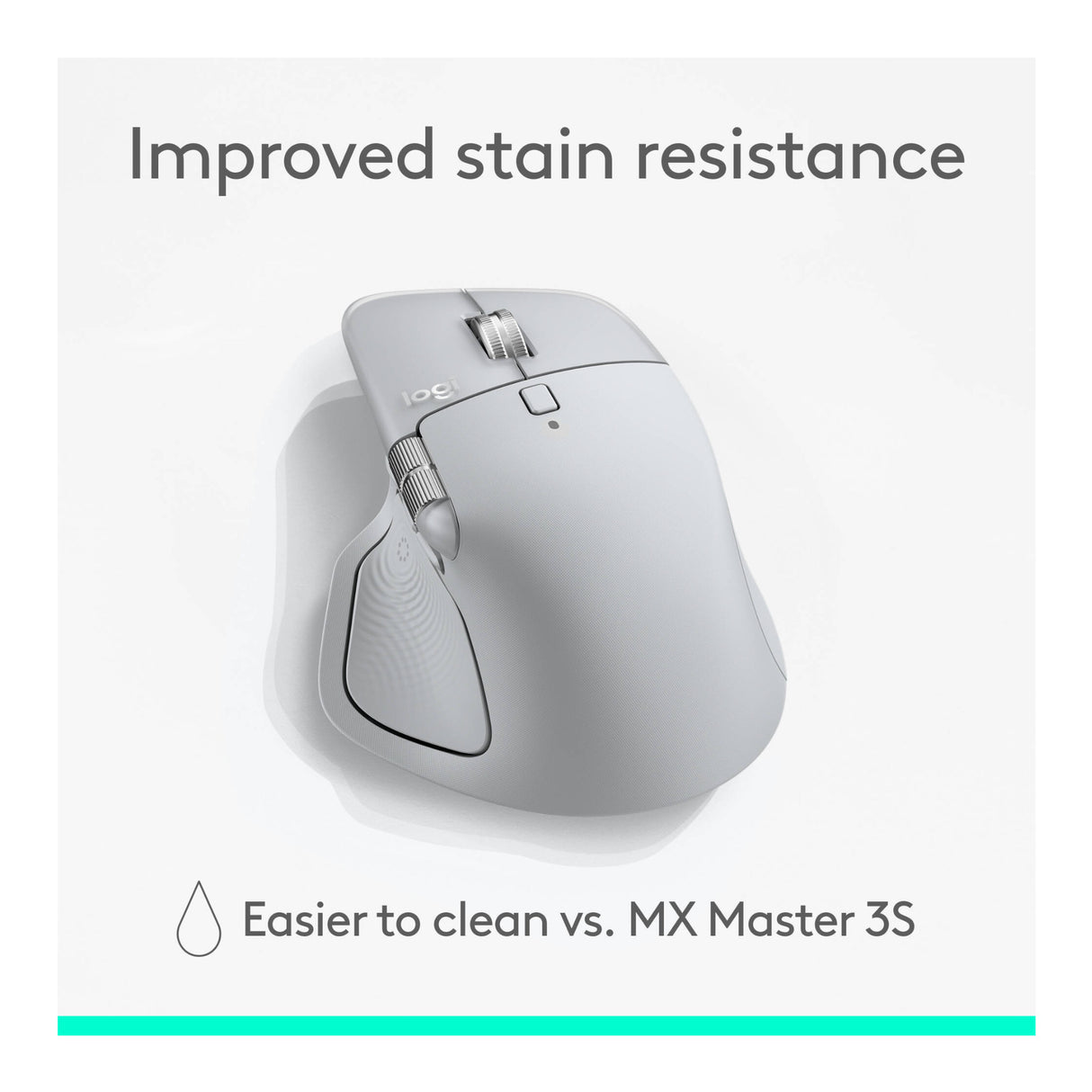 Logitech MX Master 4 Wireless Mouse - 8000 DPI Sensor, Multi-Device (Pale Gray)