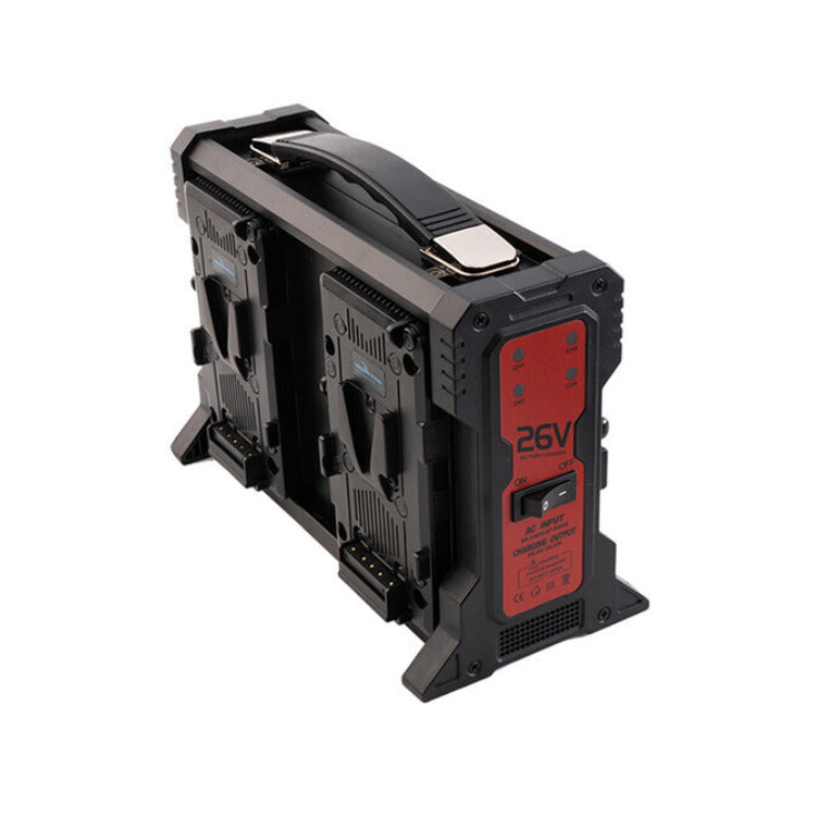 IndiPRO Tools Micro-Series 26V 265Wh Battery and Quad Charger Kit (V-Mount)