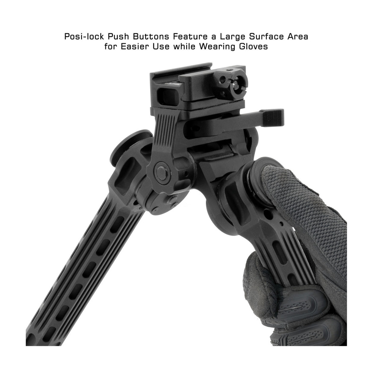 UTG Big Bore Full Stability Bipod 9 to 14-Inch Center Height, Picatinny (Black)