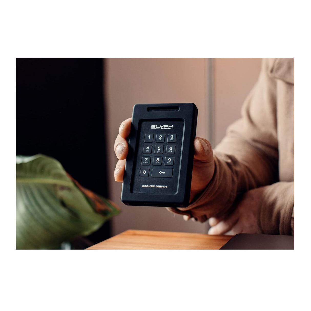 Glyph SecureDrive+ 1TB Encrypted External Drive with Keypad, Rugged Tamper-Proof