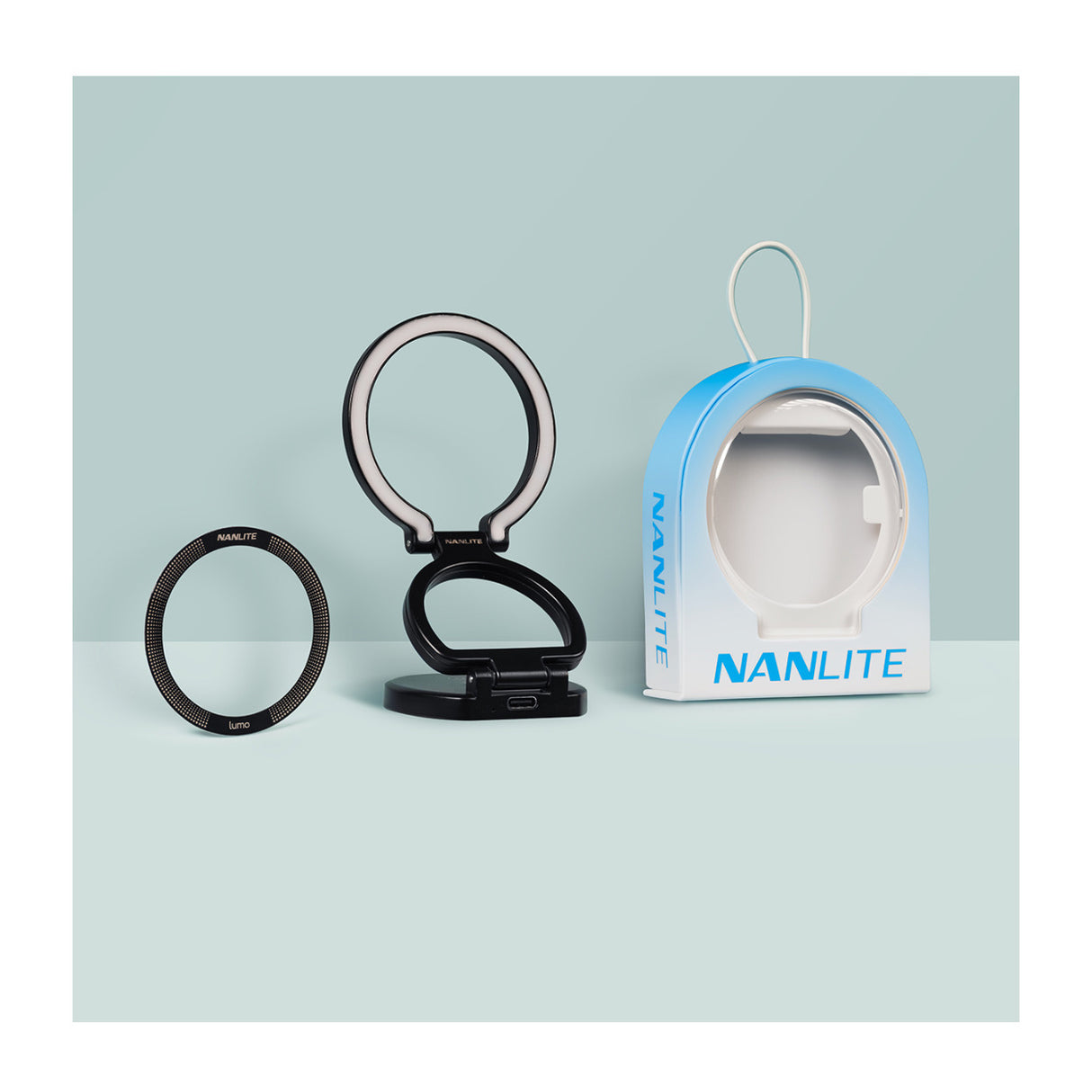Nanlite Lumo LED Phone Ring Light (MagSafe Compatible) (Polar Black)