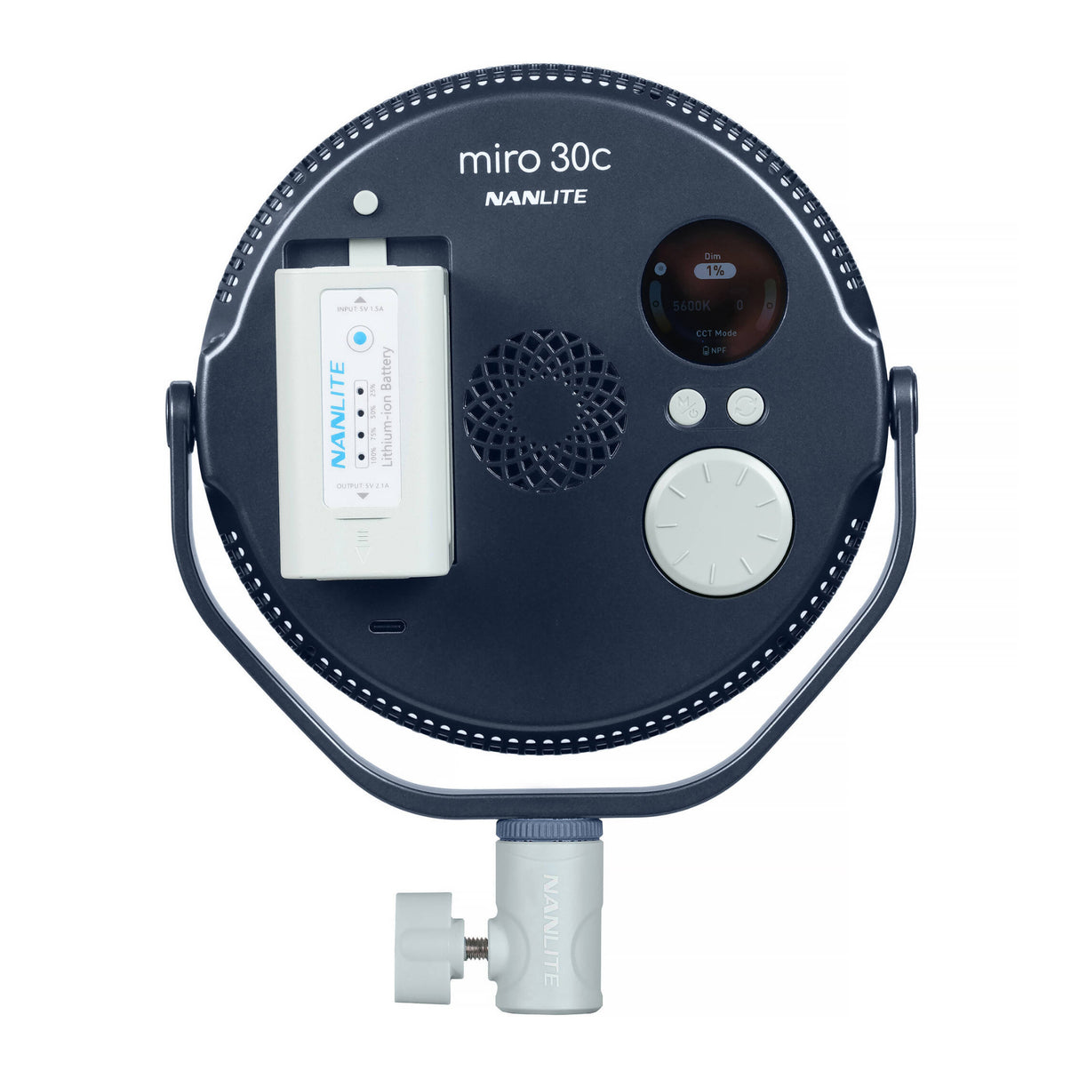 Nanlite miro 30c RGB Round LED Light Panel (Midnight Blue)