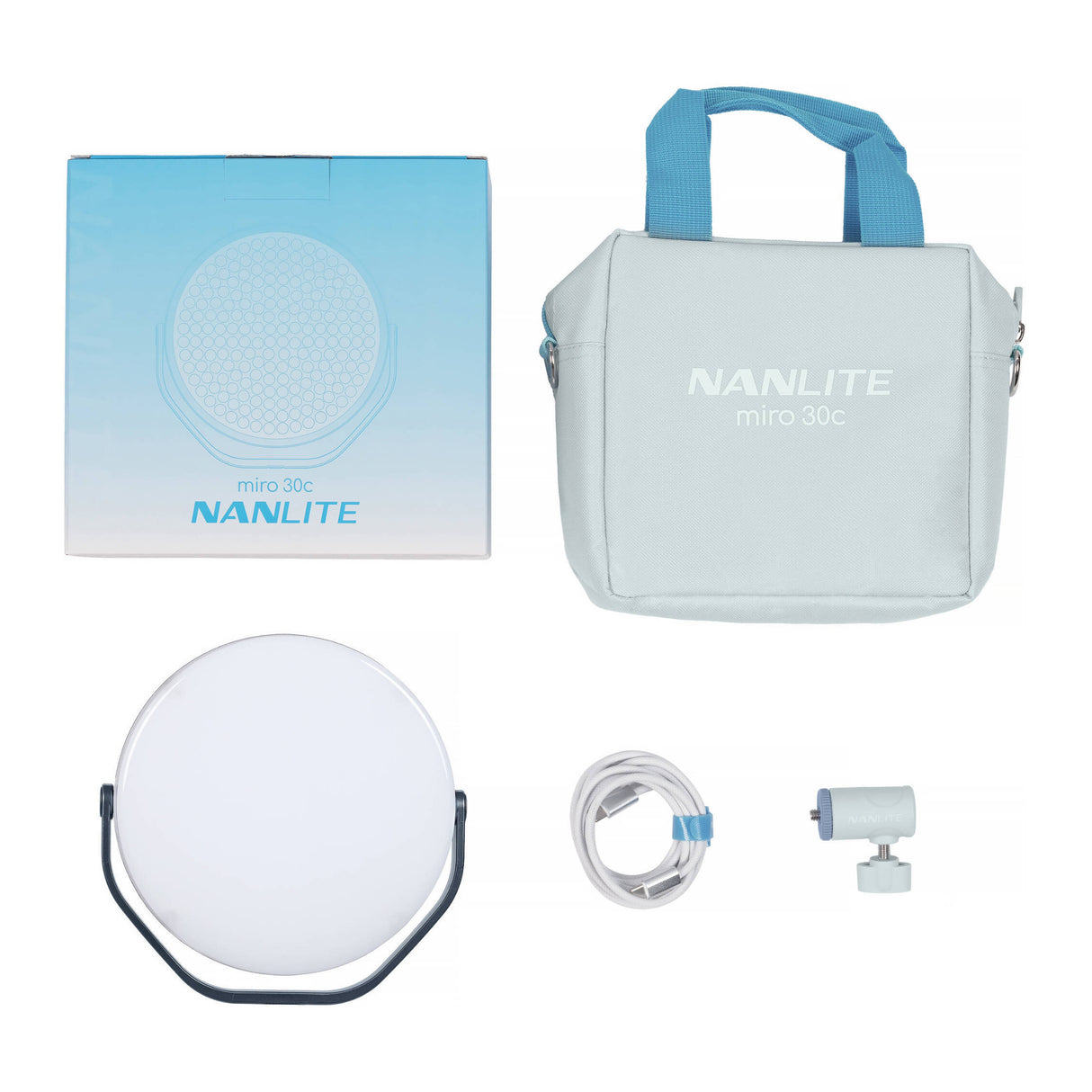 Nanlite miro 30c RGB Round LED Light Panel (Midnight Blue)