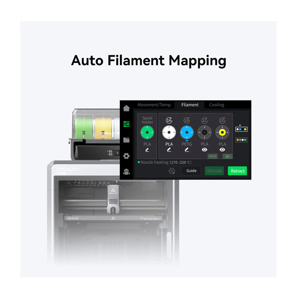 Creality CFS 4-Slot Multi Color Add-On Filament System for K2 Plus 3D Printer