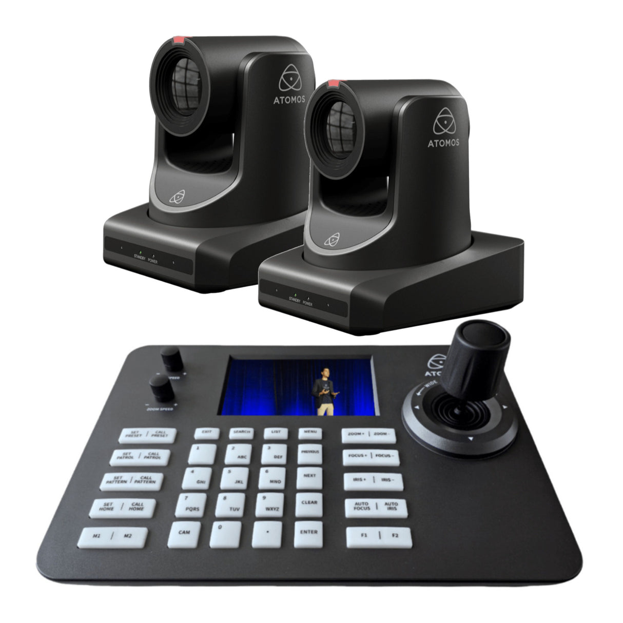 Atomos A-Eye 4K PTZ Camera 12x Optical Zoom with AI Auto-Tracking (Black) Bundle