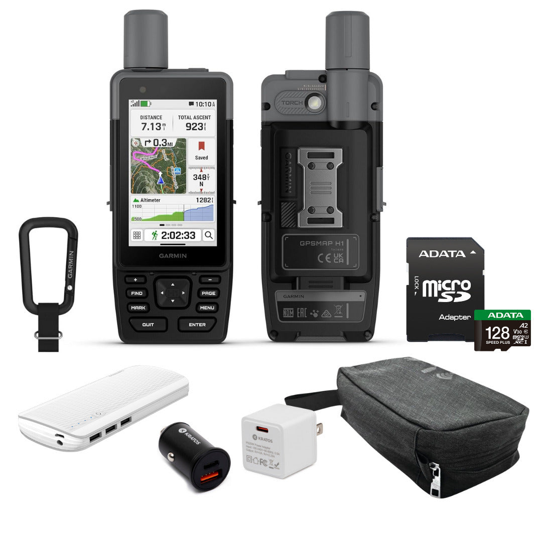 Garmin GPSMAP H1 Premium Handheld GPS Navigator Bundle with Accessories
