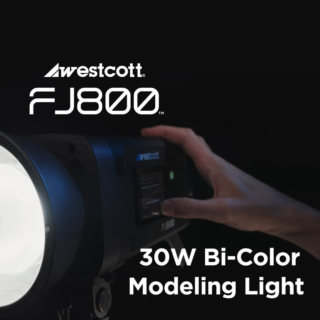 Westcott FJ800 800W Compact Touchscreen Strobe with FJ Pro AC, DC Battery Bundle