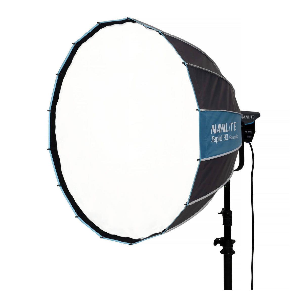 Nanlite FC300B Bi-Color LED Spotlight with Softbox and Fresnel Lens Bundle