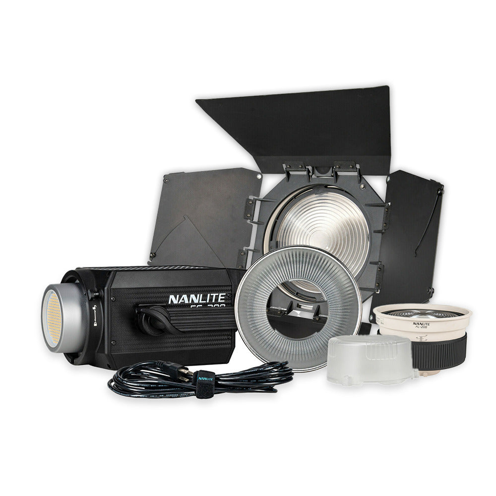 Nanlite FS-200 Daylight LED Monolight Bundle with Fresnel Lens for Forza 300/500