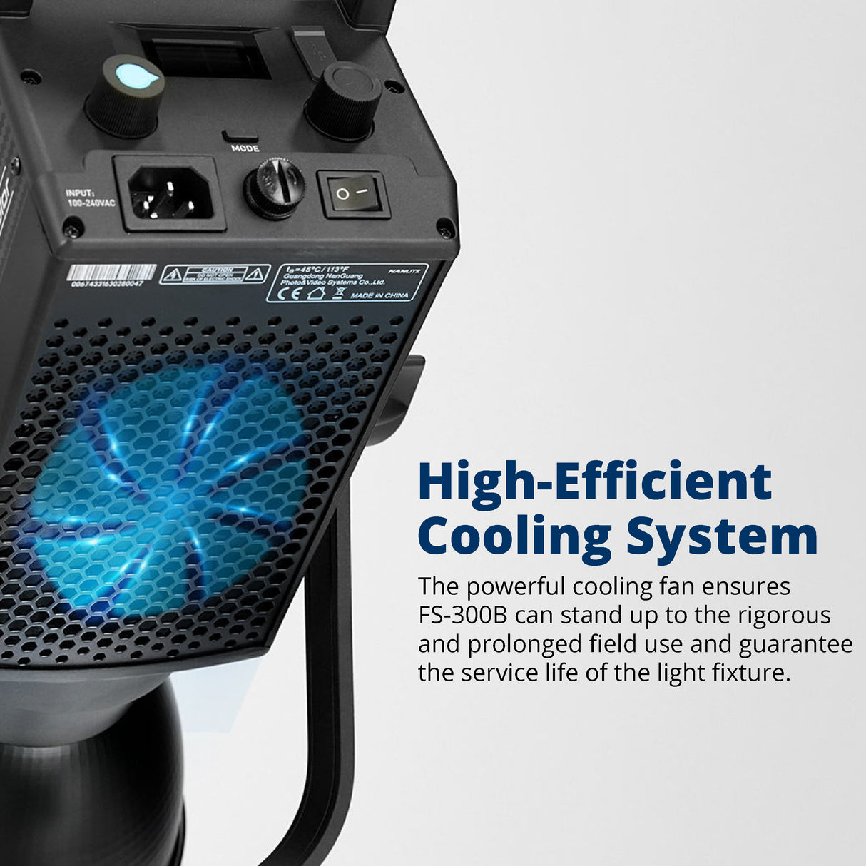 Nanlite FS-300B Bi-Color LED Monolight with Parabolic Softbox (47in) Bundle