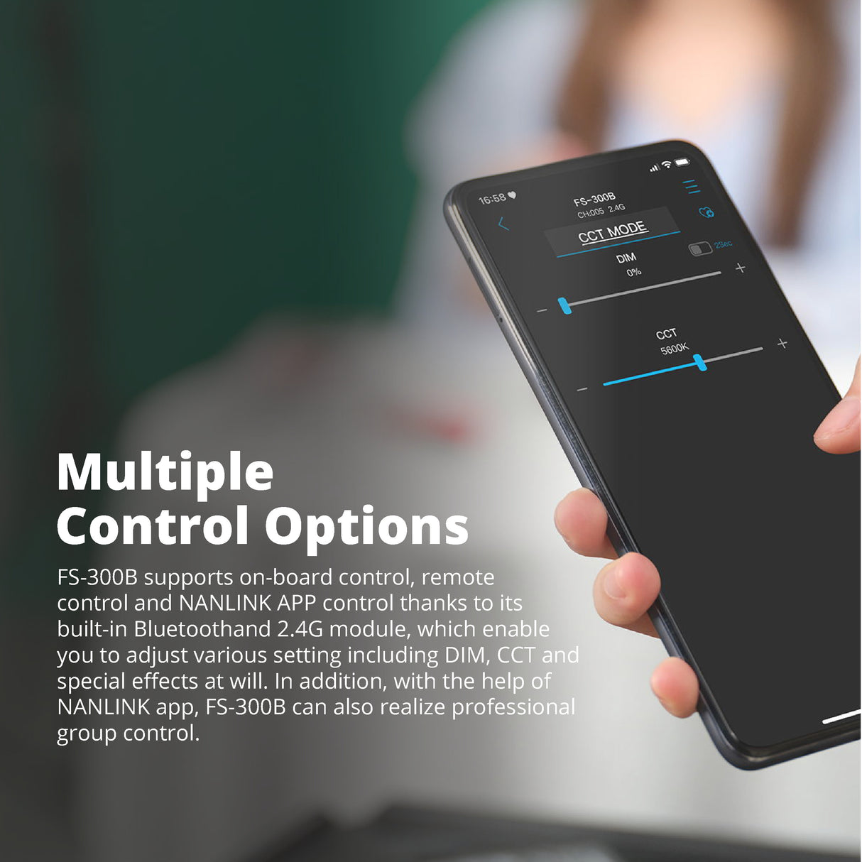 Nanlite FS-300B Bi-Color LED Monolight with Parabolic Softbox (47in) Bundle